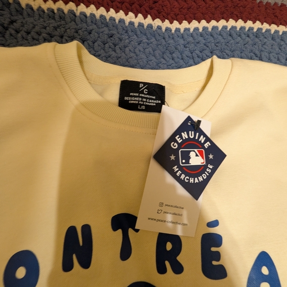 Peace Collective Montreal Expos Crewneck Sweatshirt - Size L, New w/Tags - Picture 2 of 3